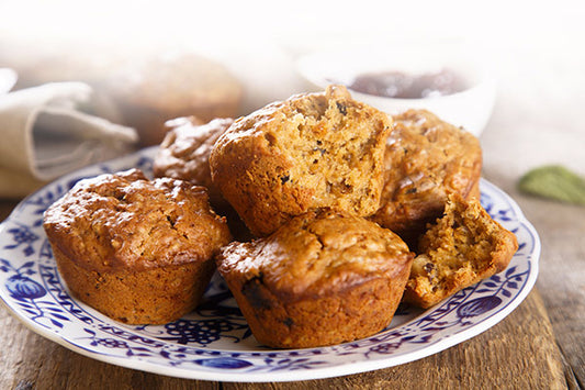 GINGERBREAD PUMPKIN PROTEIN MUFFINS