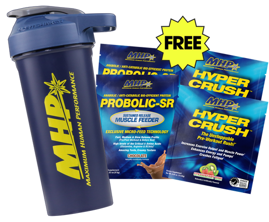 4 FREE SAMPLES + I Am Strong Shaker - Hyper Crush + Probolic