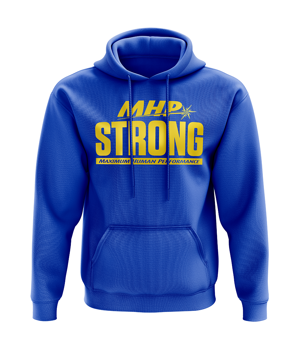 MHP Everything Strong Gym Hoodie in Royal Blue