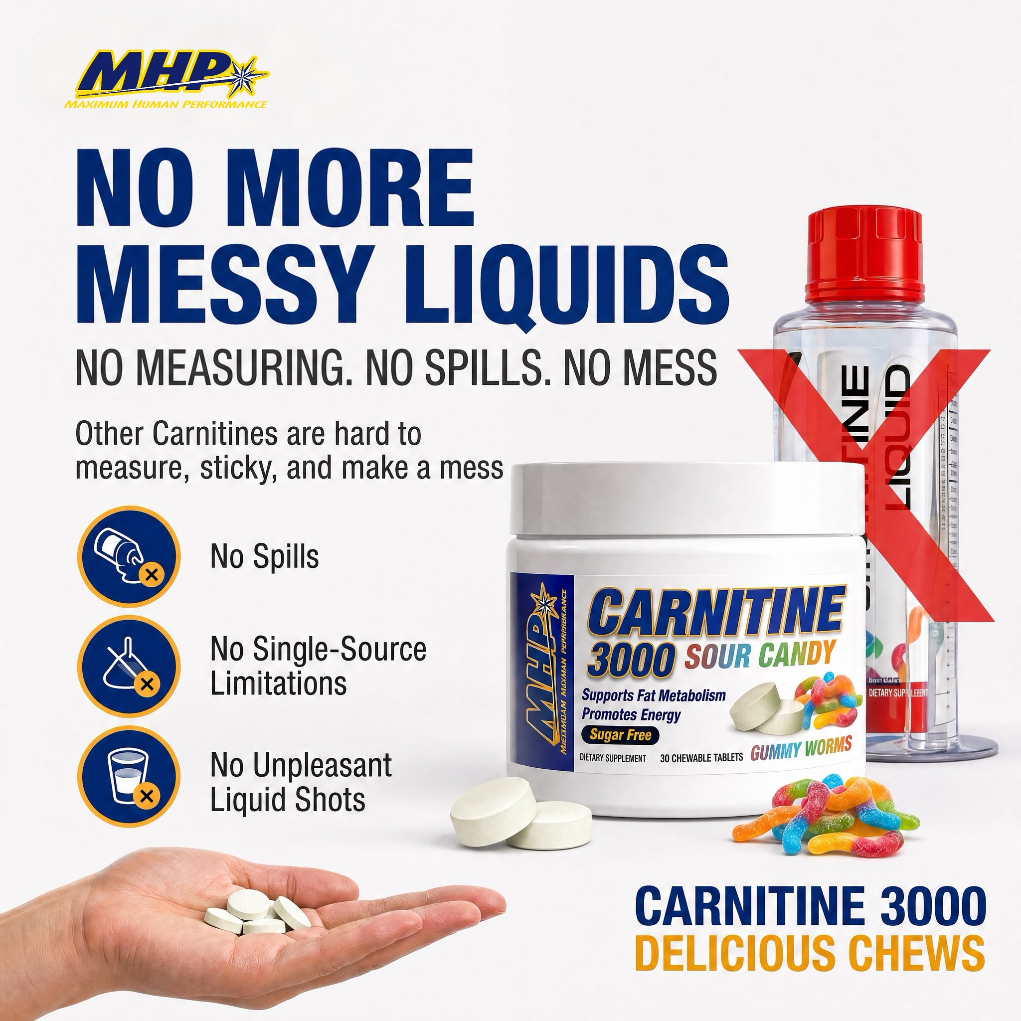 Carnitine Sour Candy Chews - 3000mg