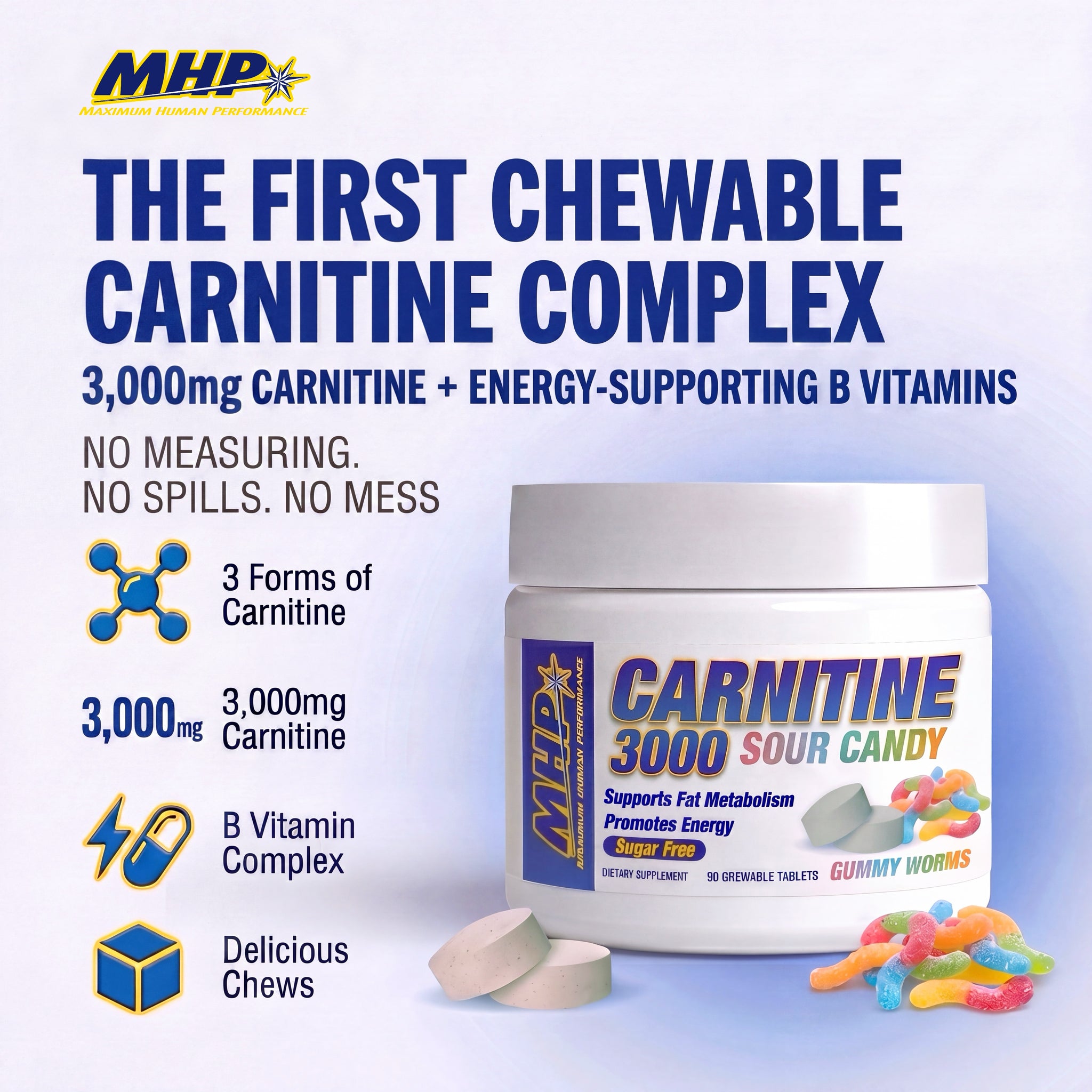 Carnitine Sour Candy Chews - 3000mg