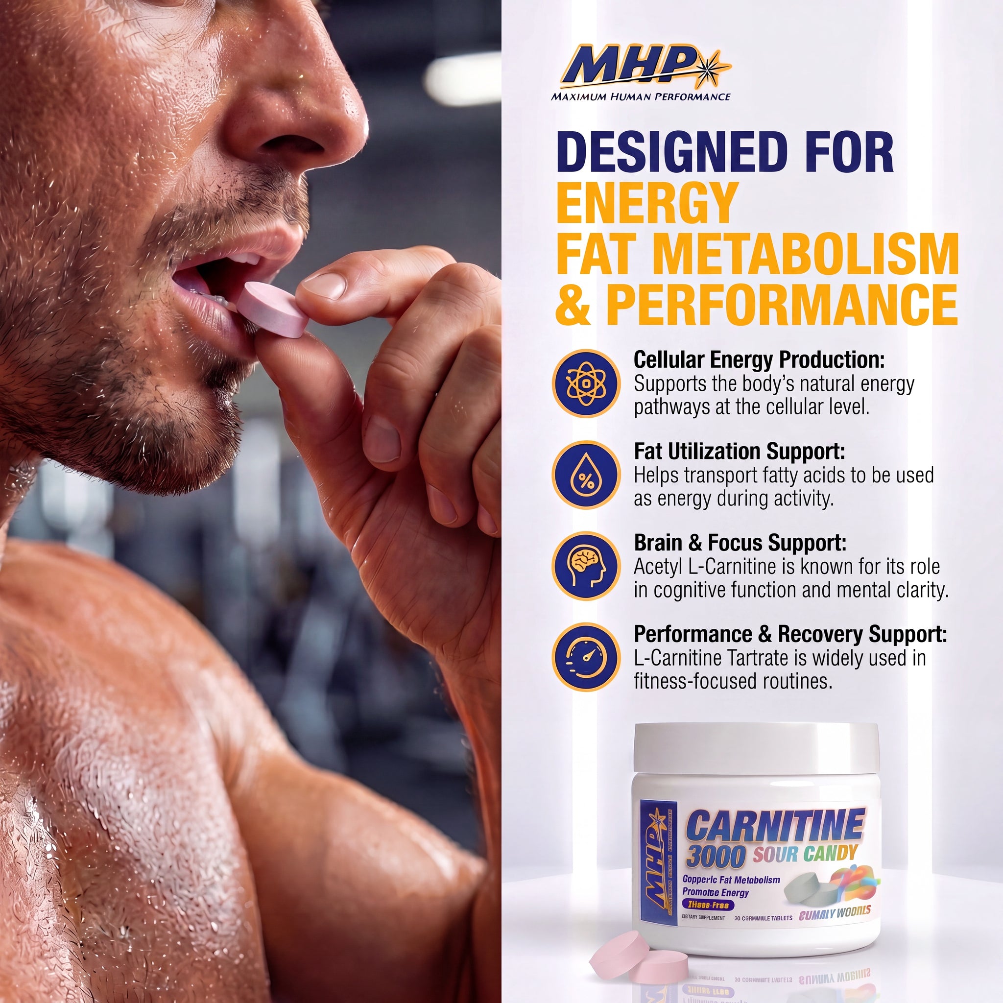 Carnitine Sour Candy Chews - 3000mg