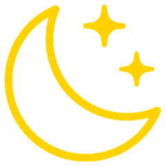 Moon and stars icon