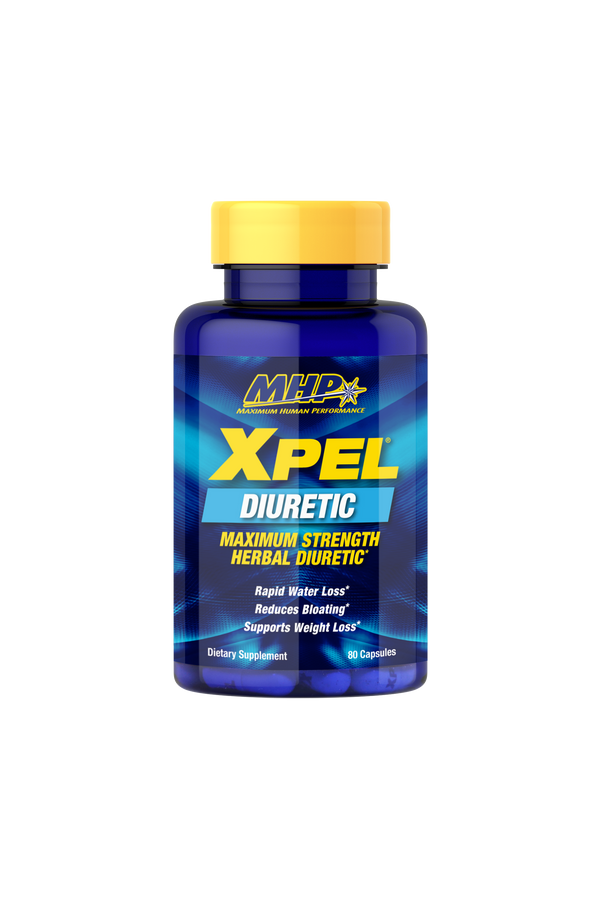 MHP Xpel Maximum Strength Diuretic Water Pills, for Water Retention Relief,  Weight loss Support, with Vitamin B-6 Potassium Dandelion Root, 80