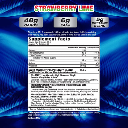 MHP Dark Matter STRAWBERRY LIME SUPPLEMENT FACTS