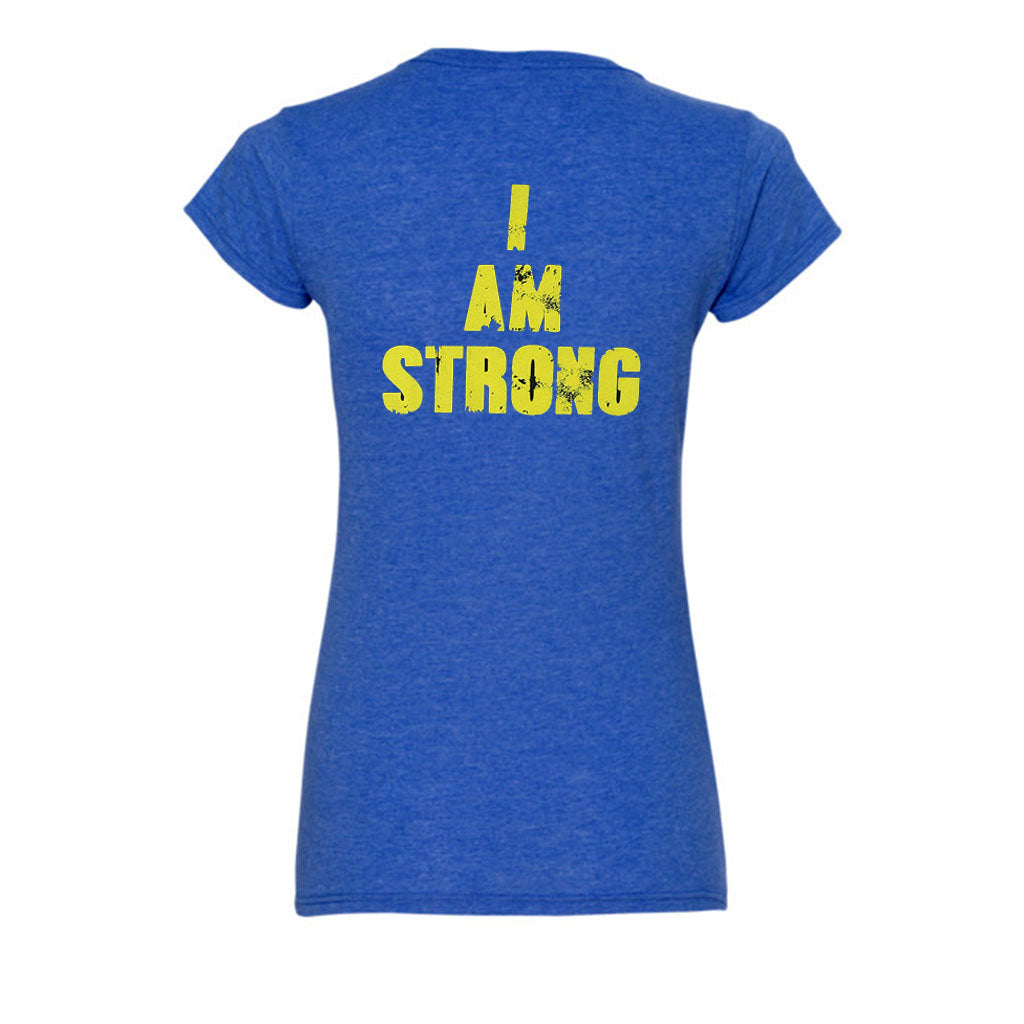 MHP Women's I AM STRONG V-Neck T-Shirt