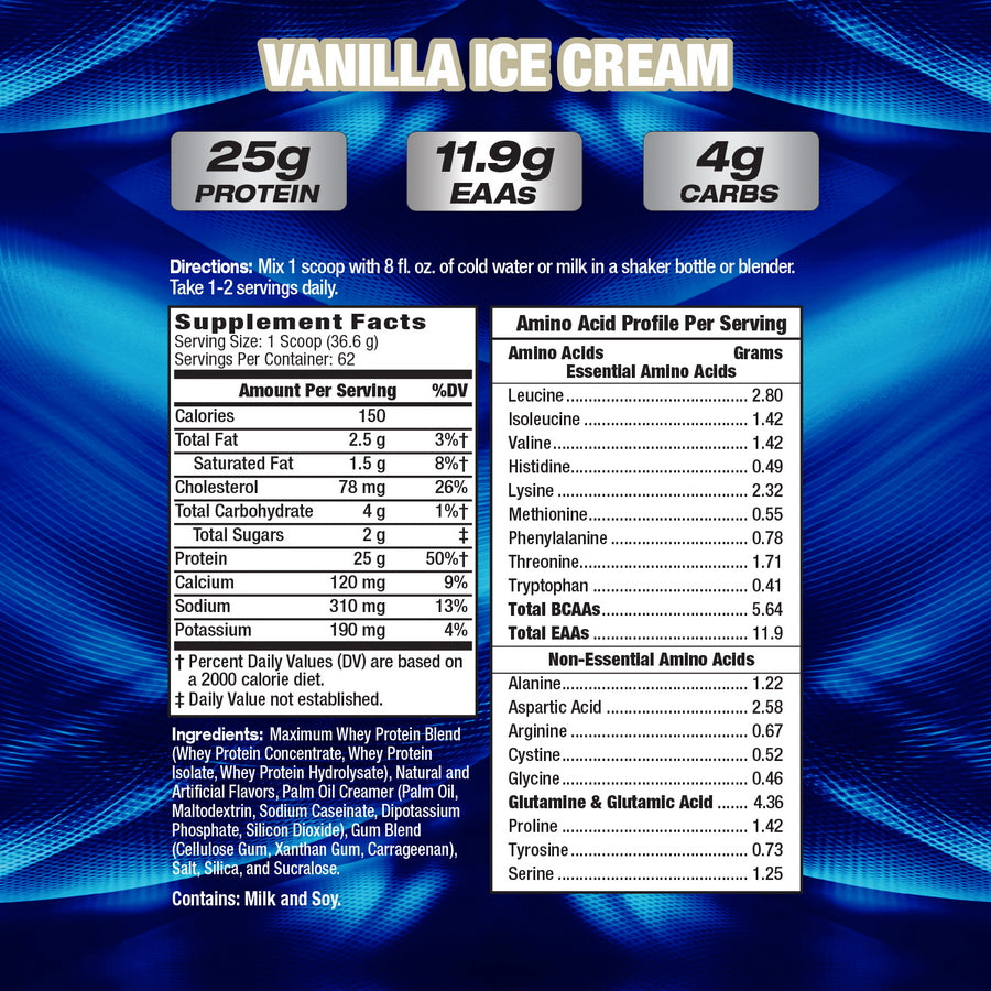 MHP Maximum Whey Maximum SUPPLEMENT FACTS